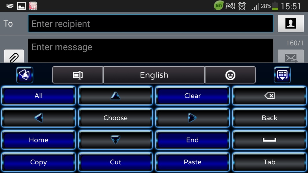 Blue Novelty GO Keyboard Theme - Preview 3