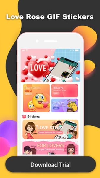 Love Rose GIF Stickers - Preview 1