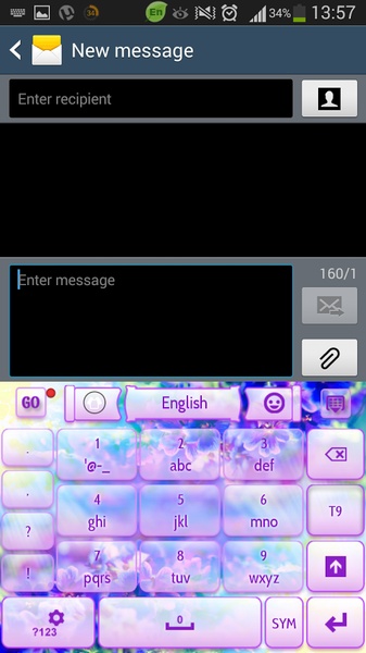 GO Keyboard Flower Keyboard Theme - Preview 10