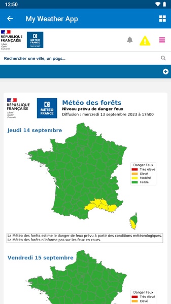 Météo France for Android - Download the APK from Uptodown