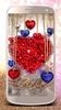 Diamond live wallpaper – glitter rose hearts screenshot 4