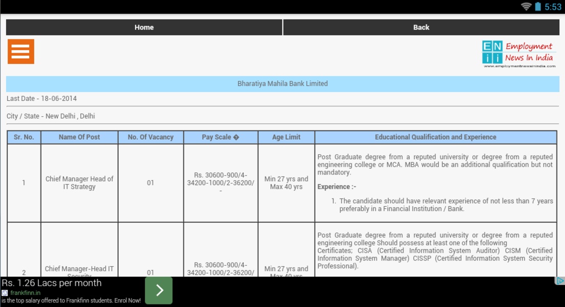 Employment News in India - Preview 2