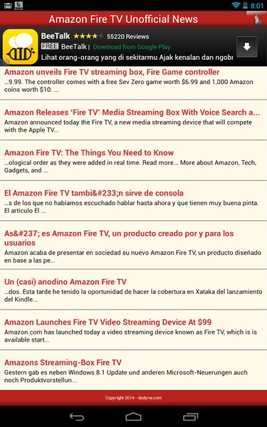Amazon Fire TV Unofficial News - Preview 1