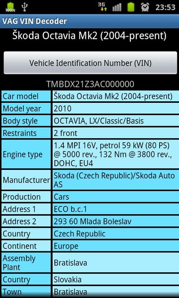 VAG VIN Decoder - Preview 4