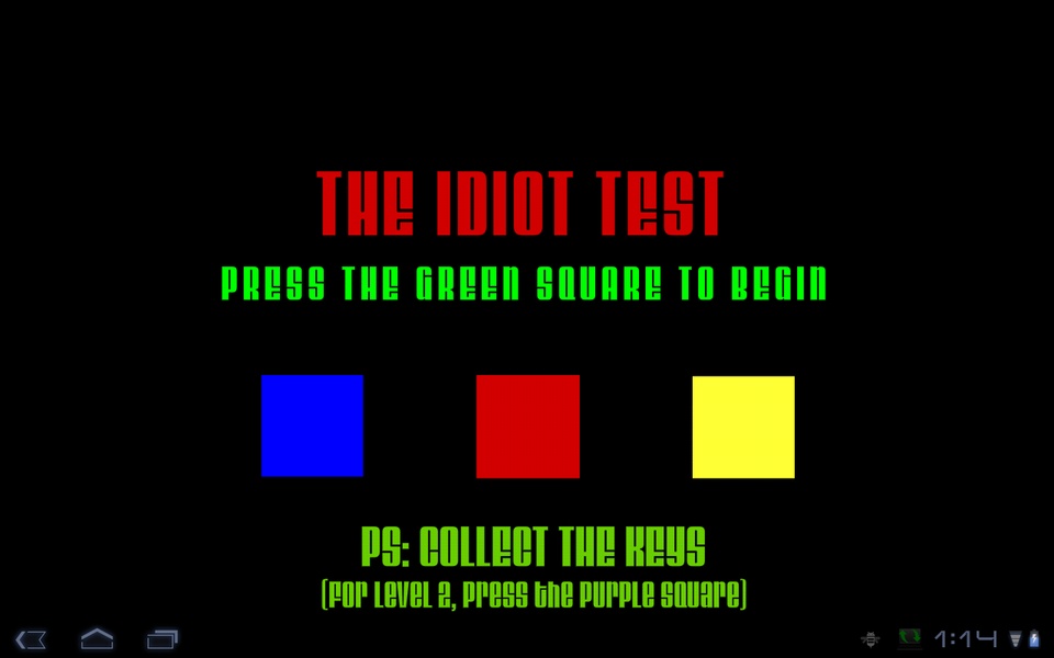 Idiot Test::Appstore for Android