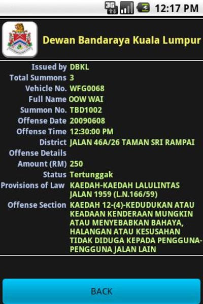 Malaysia Parking Summons - Preview 5