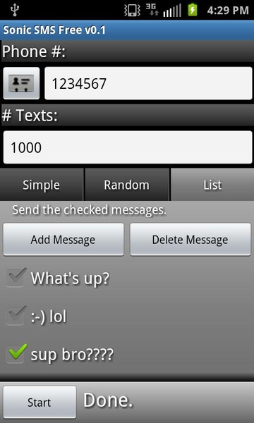 Sonic SMS Free - Preview 2