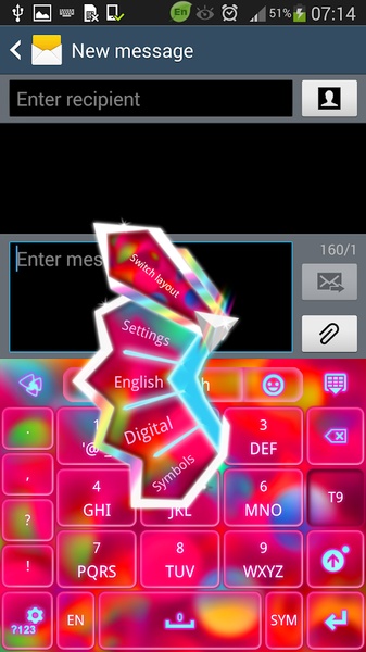GO Keyboard Color Bubble Theme - Preview 3
