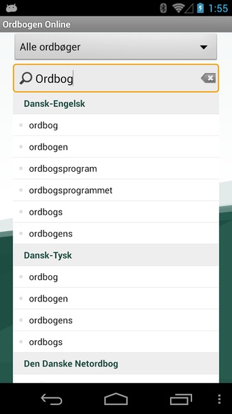Ordbogen Online - Preview 2
