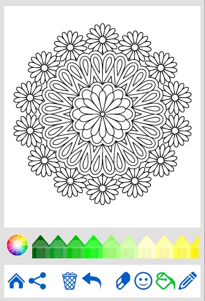 Mandala Flowers coloring book - Preview 3