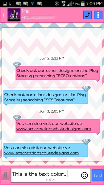 GOSMS Diamond Blitz 2 SMS Theme - Preview 2