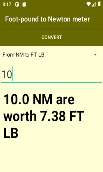 Foot-pound to Newton meter converter - Preview 2