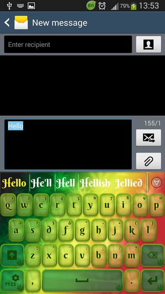 GO Keyboard Rasta Theme - Preview 2