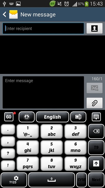 GO Keyboard Black and White Theme - Preview 11