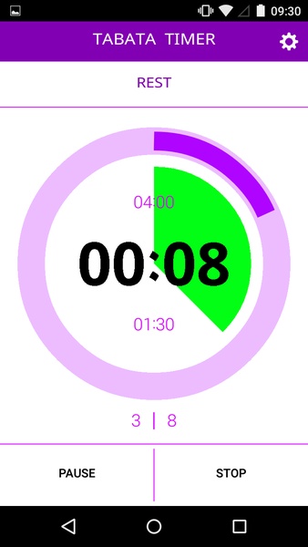 Tabata timer with music - Preview 1