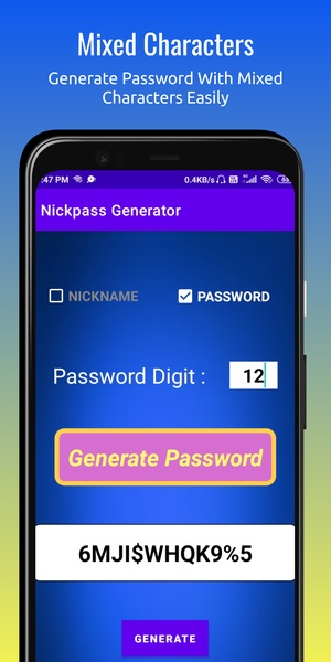 Nickname & Password Generator - Preview 1