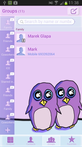GO Contacts Theme Penguin - Preview 2