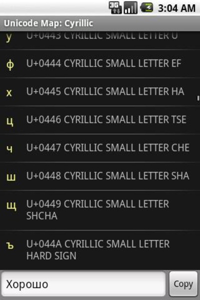 Unicode Map - Preview 2