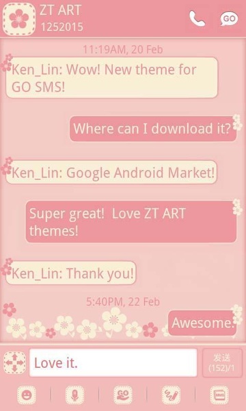 Flower Love GO Launcher EX AND GO SMS PRO - Preview 5