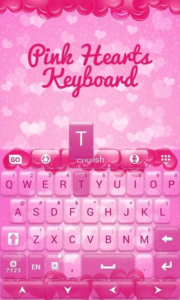 Pink Hearts Keyboard - Preview 1