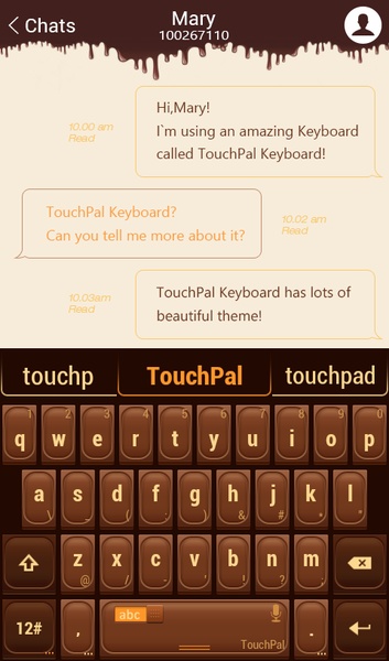 Love Chocolate TouchPal Theme - Preview 2