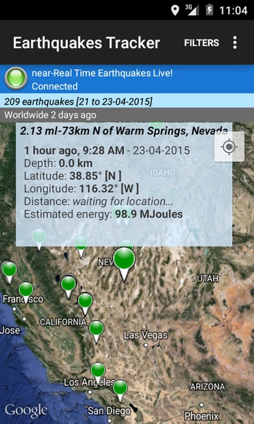 Earthquakes Tracker - Preview 10