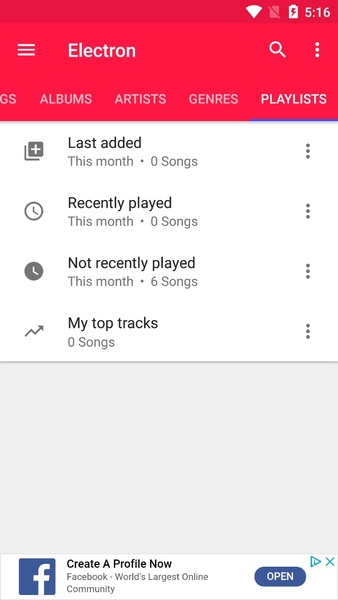 Electron Music Player - Preview 2