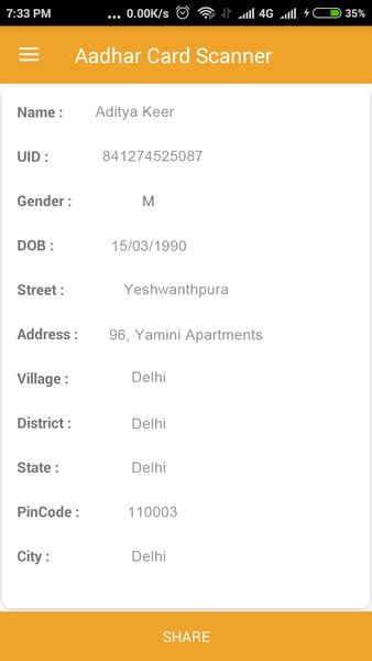 Aadhaar Card Scanner - Preview 1