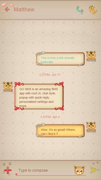 Kitty GO SMS - Preview 4