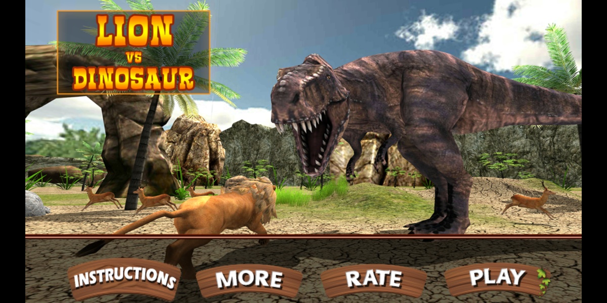 T-rex dino & angry lion attack - Preview 5