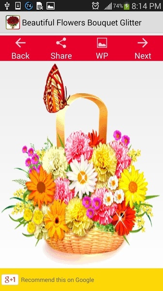 Beautiful Flowers Bouquet Glitter - Preview 2