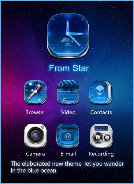 Galaxy-Comet 3D Launcher Theme - Preview 4