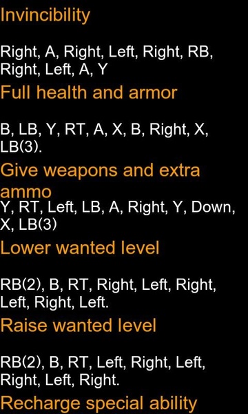 Cheats for Gta V - Preview 2