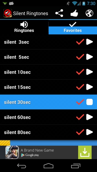 Silent Ringtones - Preview 1