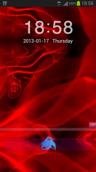GO Locker Theme Red Fire - Preview 2