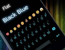 Emoji Keyboard Flat Black Blue screenshot 1