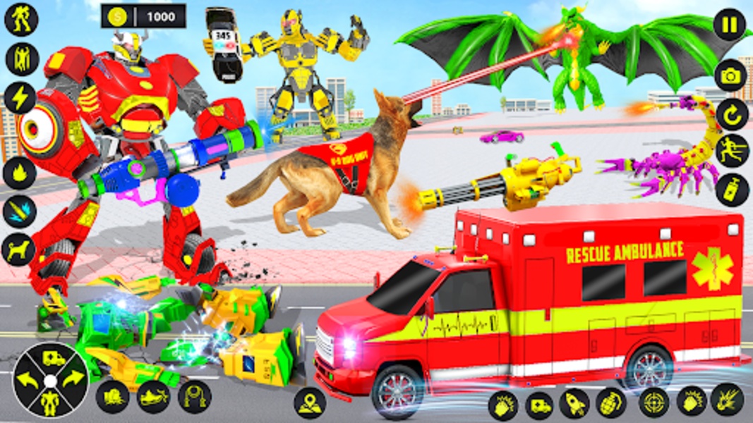 Ambulance Dog Robot Car Game - Preview 5