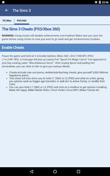 Sims Cheats - Preview 1
