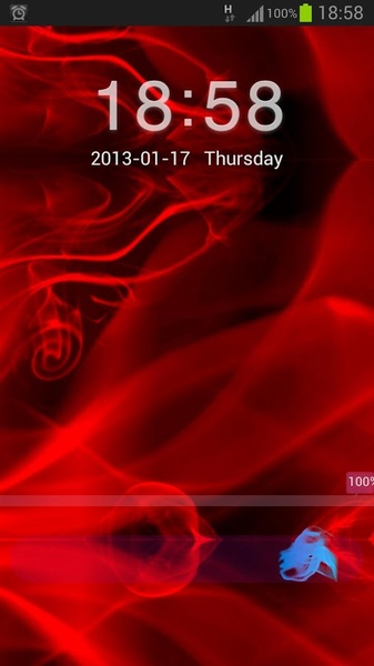 GO Locker Theme Red Fire - Preview 1