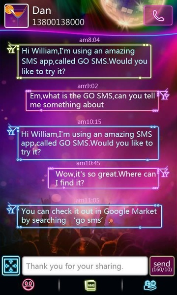 GOSMS Carnival Night Theme - Preview 3