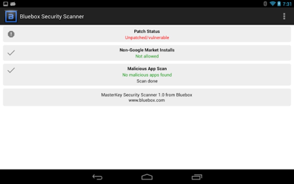 Bluebox Security Scanner - Preview 1