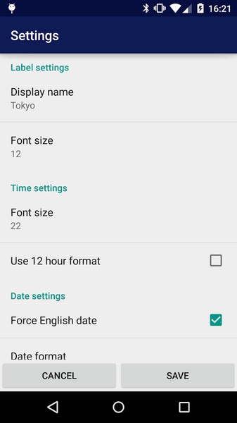 Simple World Clock Widget - Preview 3