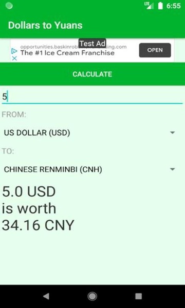 Dollars to Yuans converter - Preview 3