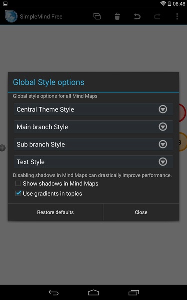 SimpleMind Free mind mapping - Preview 3