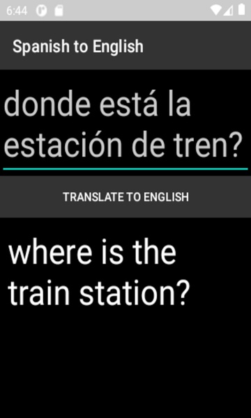 Spanish to English Translator - Preview 2