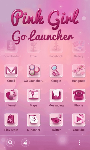Pink Girl GO Launcher - Preview 1