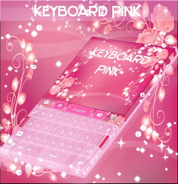 Pink Keyboard Rose Theme - Preview 5