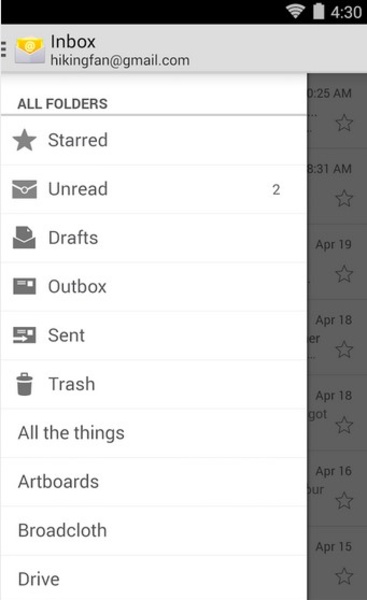 Android Mail - Preview 1
