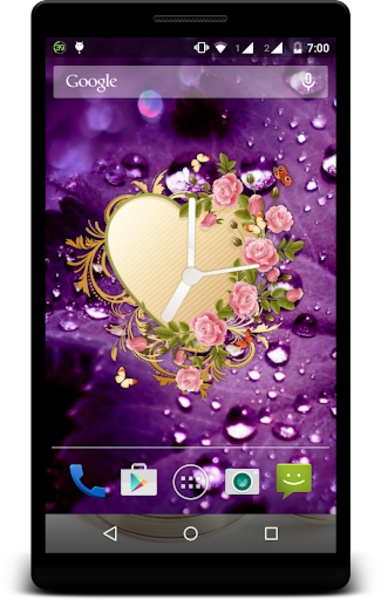 Rose Clock Live Wallpaper - Preview 2