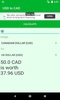 USD to CAD currency converter screenshot 2